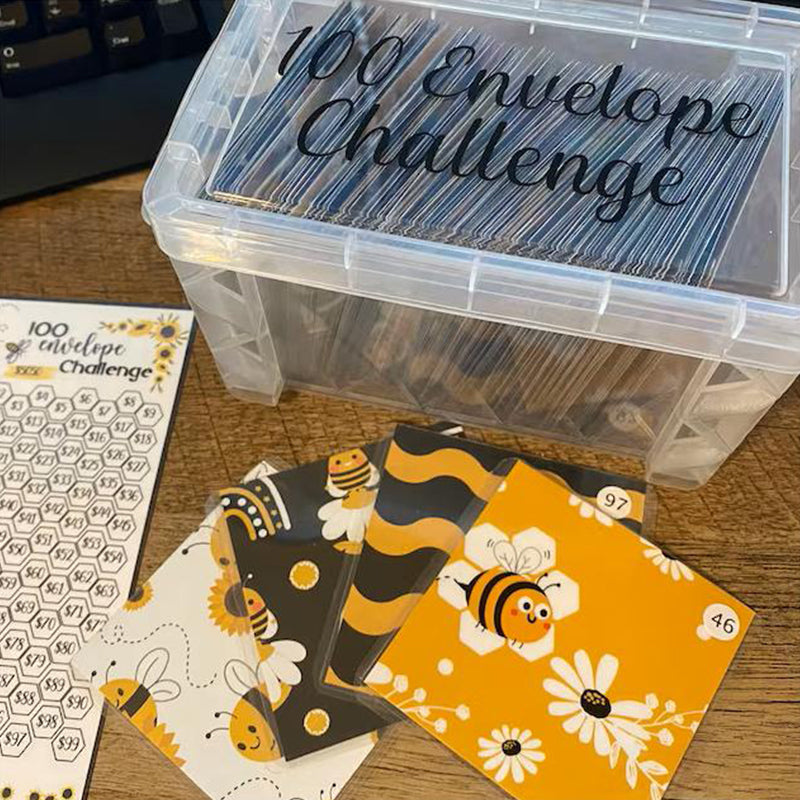 Challenge-Box-Set mit 100 Umschlägen | Sparen sie