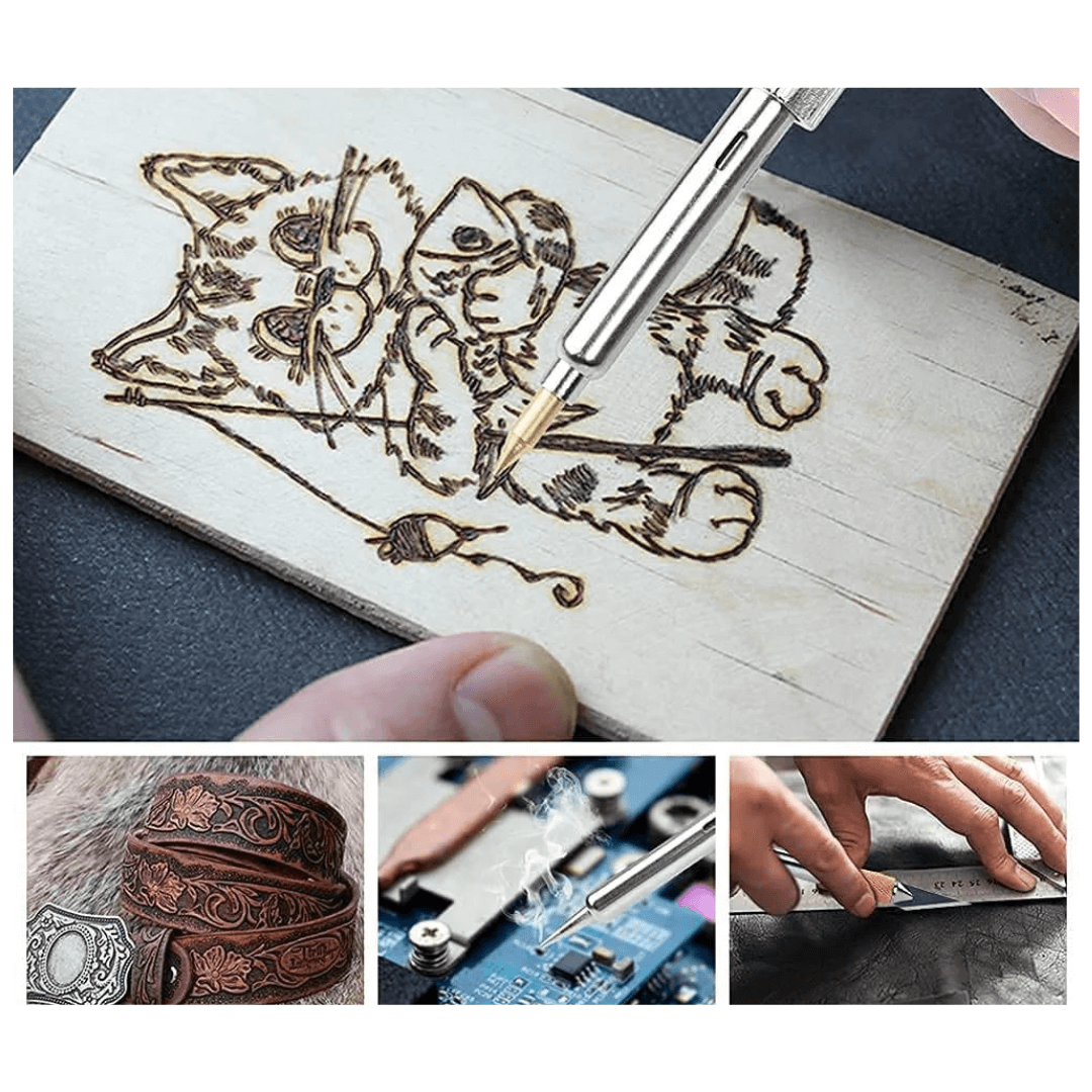 Kreatives Pyro-Kit | Präzisions-Pyrographie-Stift-Set