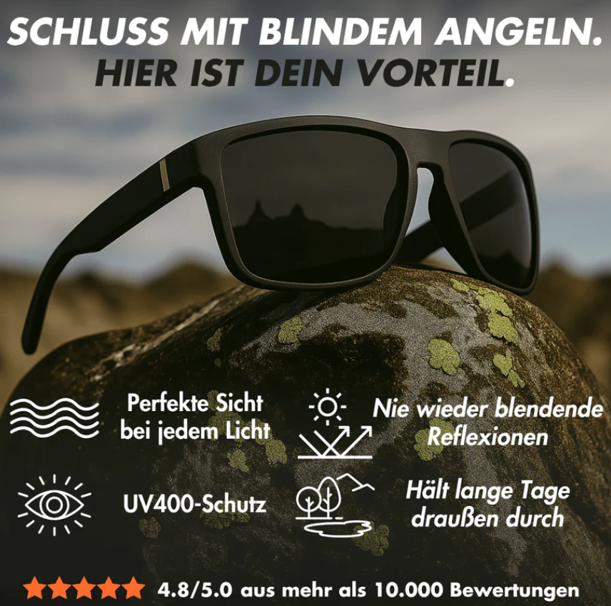 Polarisierte Sonnenbrille für Angler | Sicherer Sitz & Langanhaltender Komfort