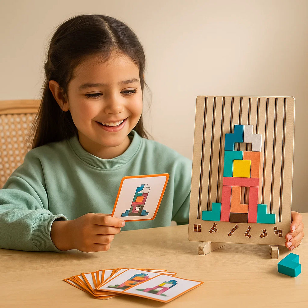 Montessori-Puzzleblöcke | Konzentration, Kreativität & Logik fördern