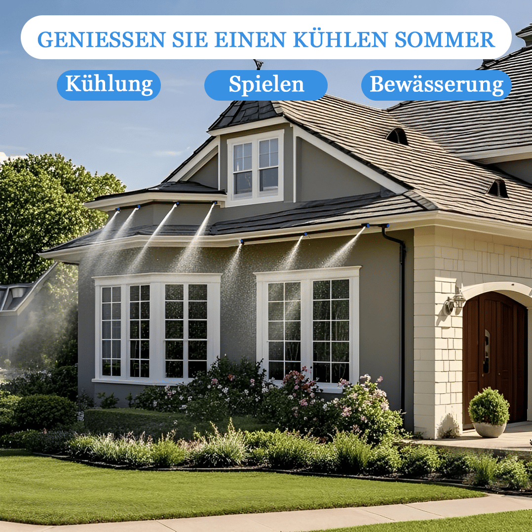 360° Garten-Nebel-System | Intelligente Kühlung & Präzise Bewässerung