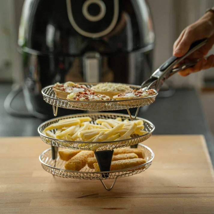 Stapelbare Luftfritiergestelle | Platzsparendes Frittieren leicht gemacht