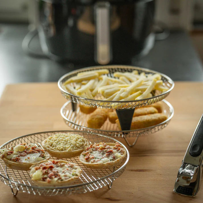 Stapelbare Luftfritiergestelle | Platzsparendes Frittieren leicht gemacht