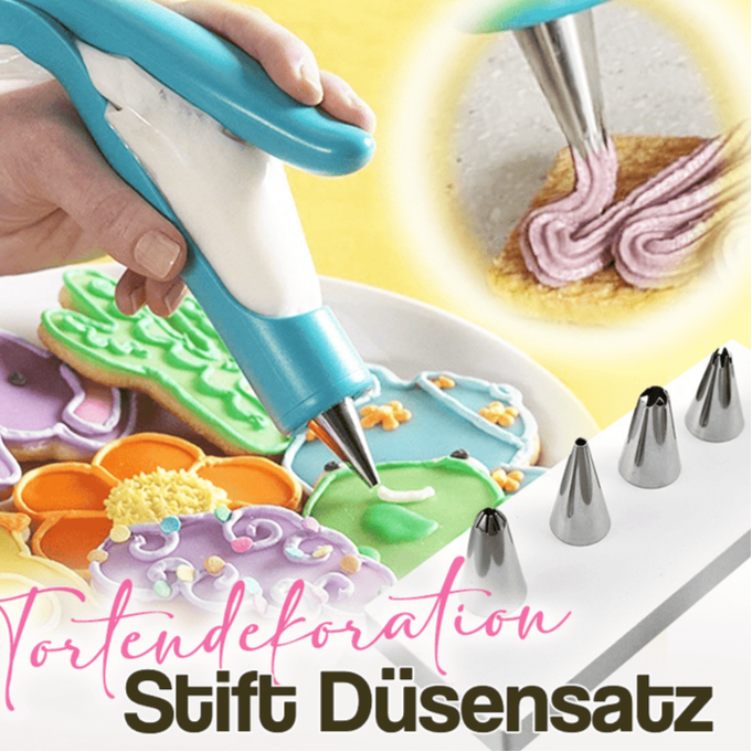 Tortendekorationsstift und Düsenset | Einfacher Zuckerguss-Spaß