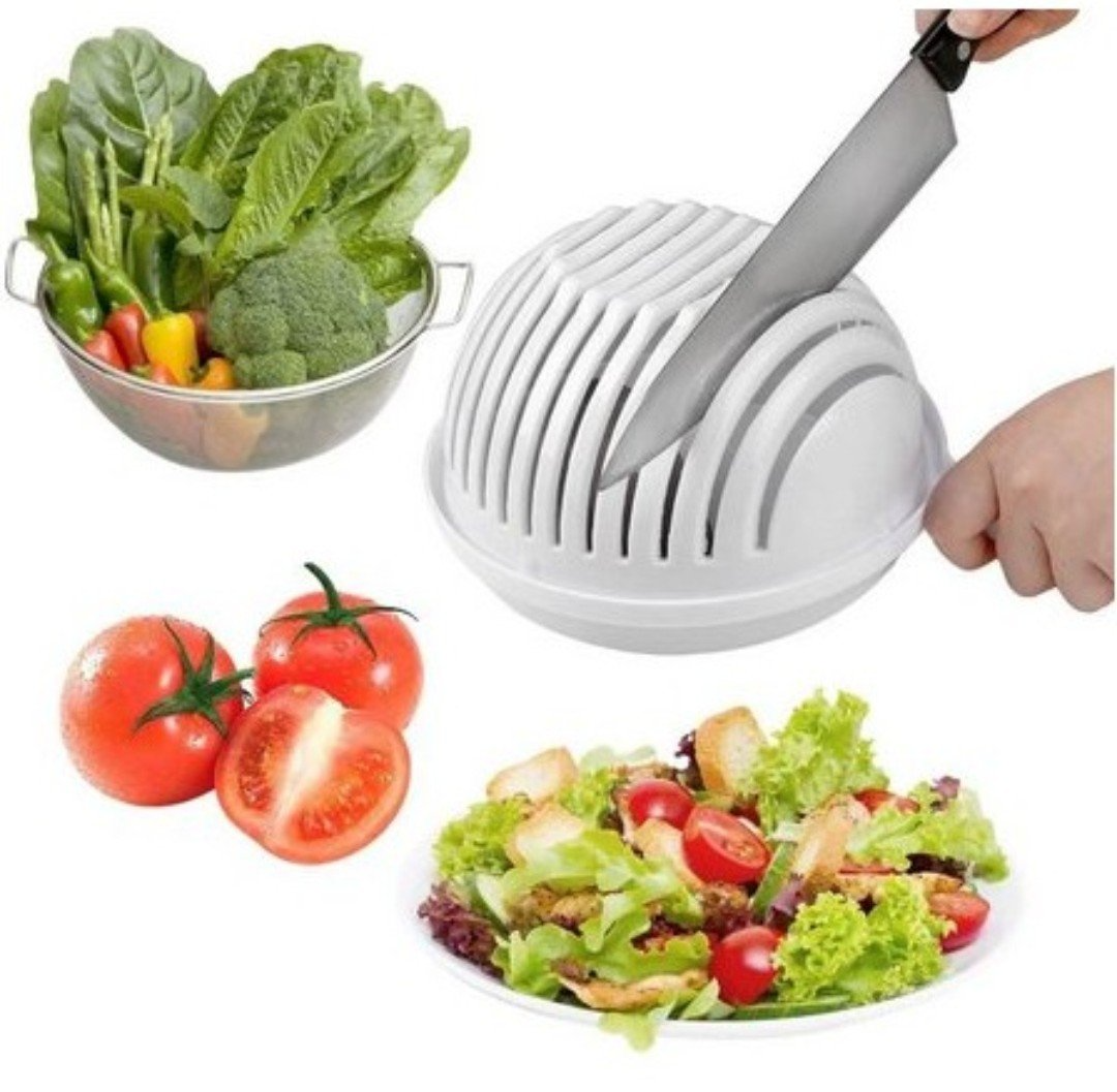 Salatschneider Schüssel | 60-Sekunden-Salatzubereiter - 1 + 1 Gratis!