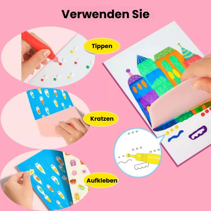 Kreative Kinder Rakel Malerei Kit | Mess-Free Kunst Spaß