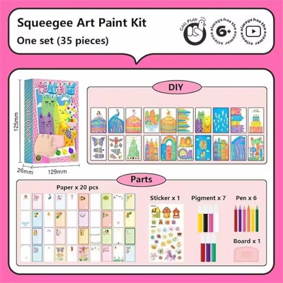 Kreative Kinder Rakel Malerei Kit | Mess-Free Kunst Spaß
