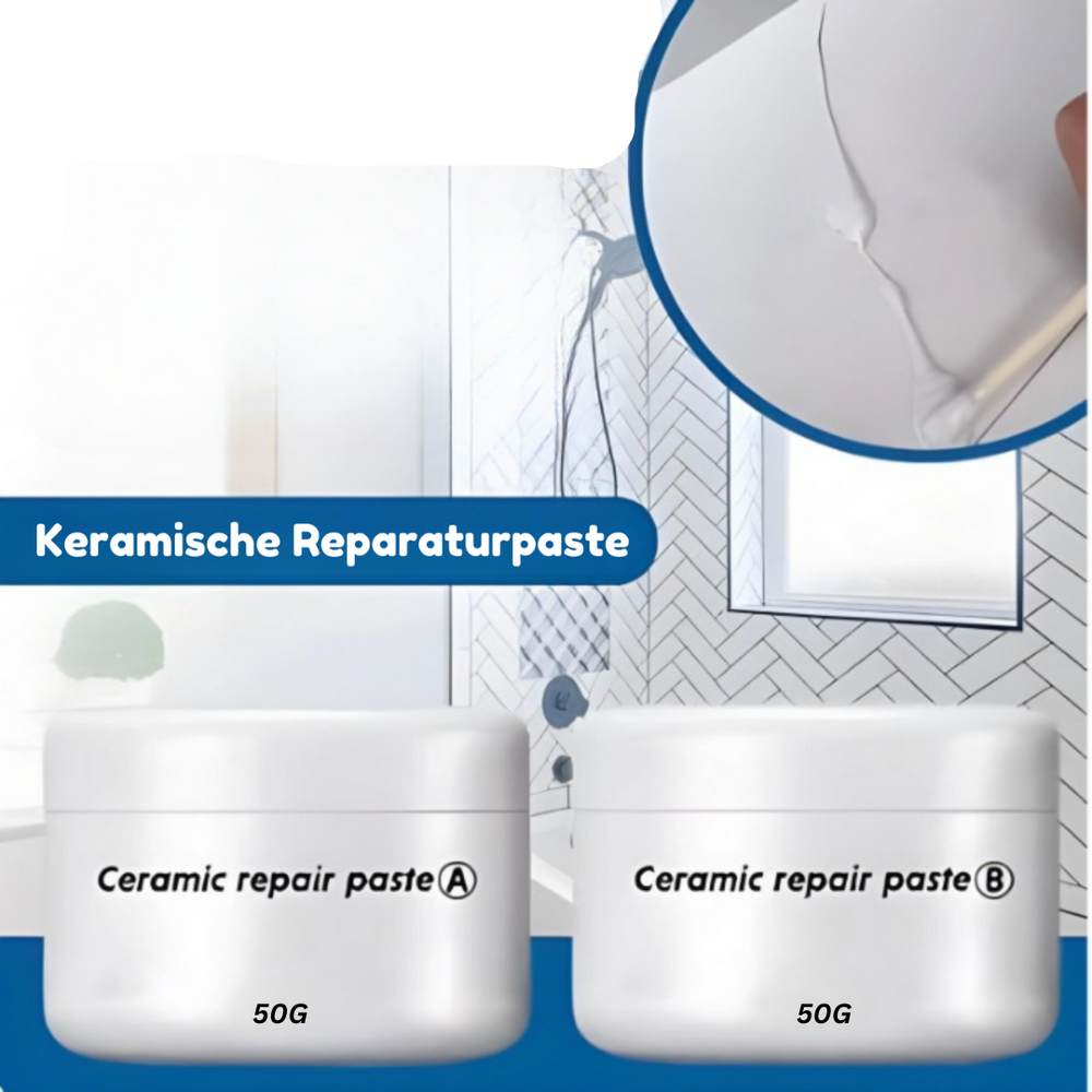 Keramik-Reparaturpaste | Schnelle und Einfache Reparatur von Fliesen - 1 + 1 Gratis!