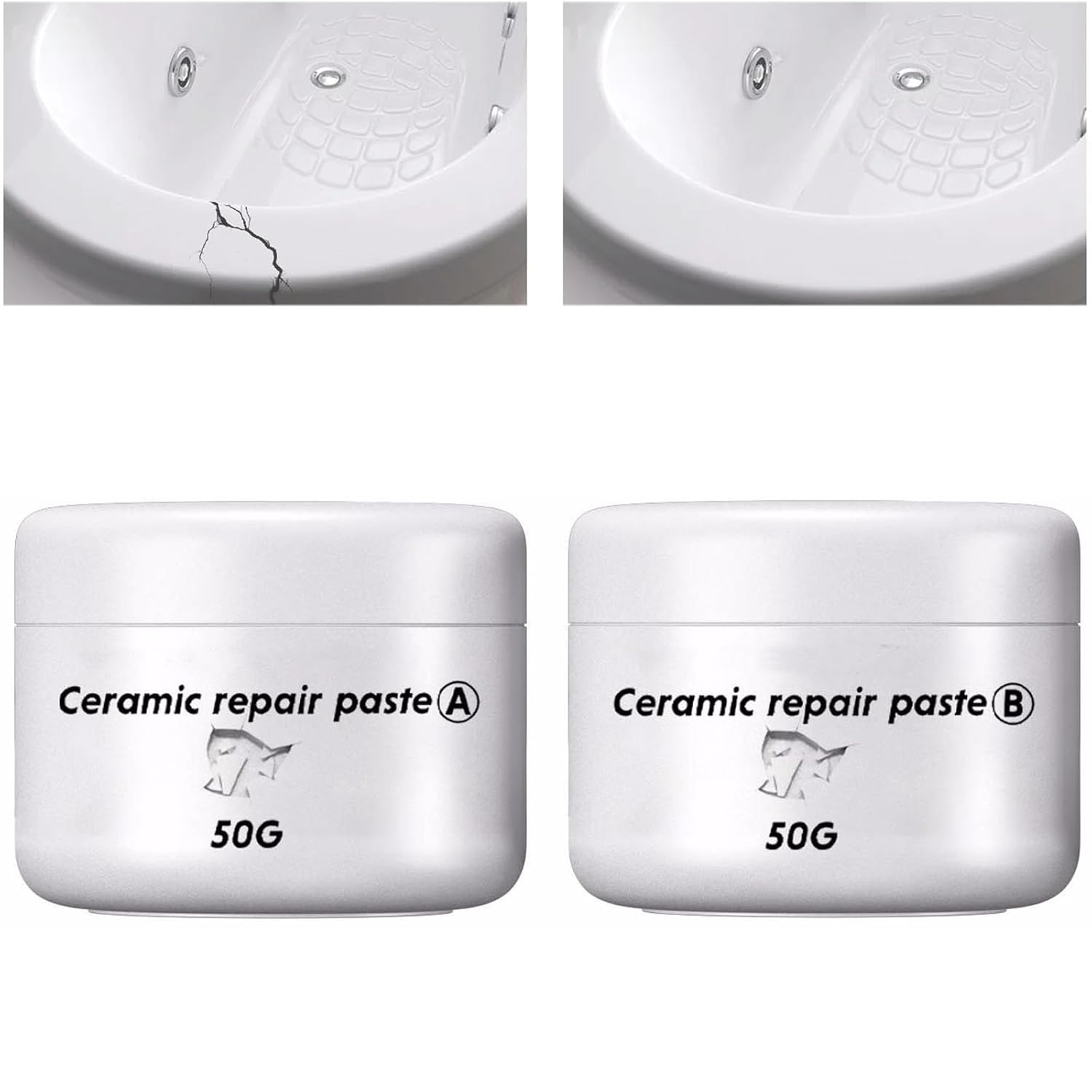Keramik-Reparaturpaste | Schnelle und Einfache Reparatur von Fliesen - 1 + 1 Gratis!