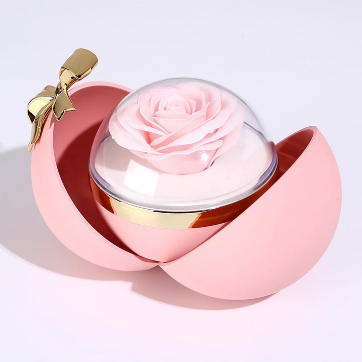 Ball-Rosen-Box | Das Perfekte Geschenk mit einer Doppelherz-Halskette