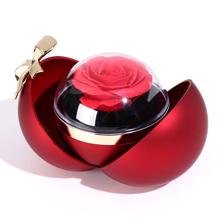 Ball-Rosen-Box | Das Perfekte Geschenk mit einer Doppelherz-Halskette