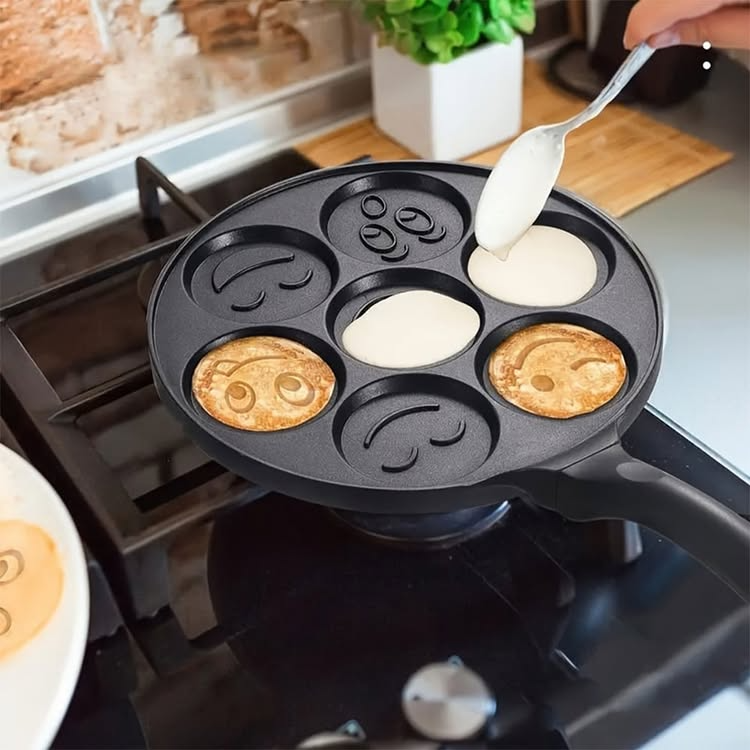 Smiley Pfannkuchenpfanne | Spaßfrühstück für Kinder & Erwachsene