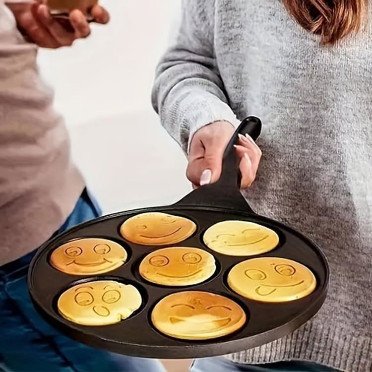 Smiley Pfannkuchenpfanne | Spaßfrühstück für Kinder & Erwachsene