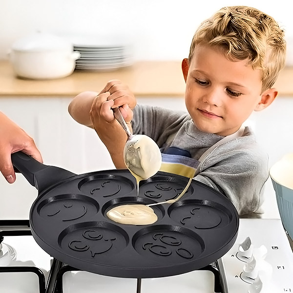 Smiley Pfannkuchenpfanne | Spaßfrühstück für Kinder & Erwachsene