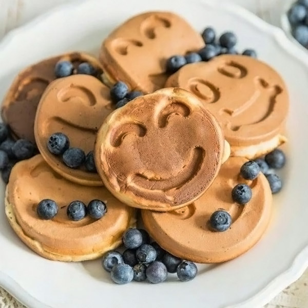 Smiley Pfannkuchenpfanne | Spaßfrühstück für Kinder & Erwachsene