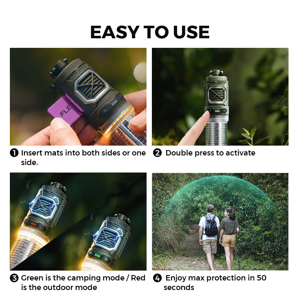 2-in-1 Mückenschutz & Licht | Intelligente Outdoor-Verteidigung