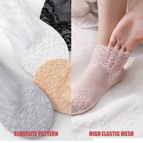Spitzen-Socken | Unsichtbare Eleganz & Atmungsaktiver Komfort - 1 + 1 GRATIS