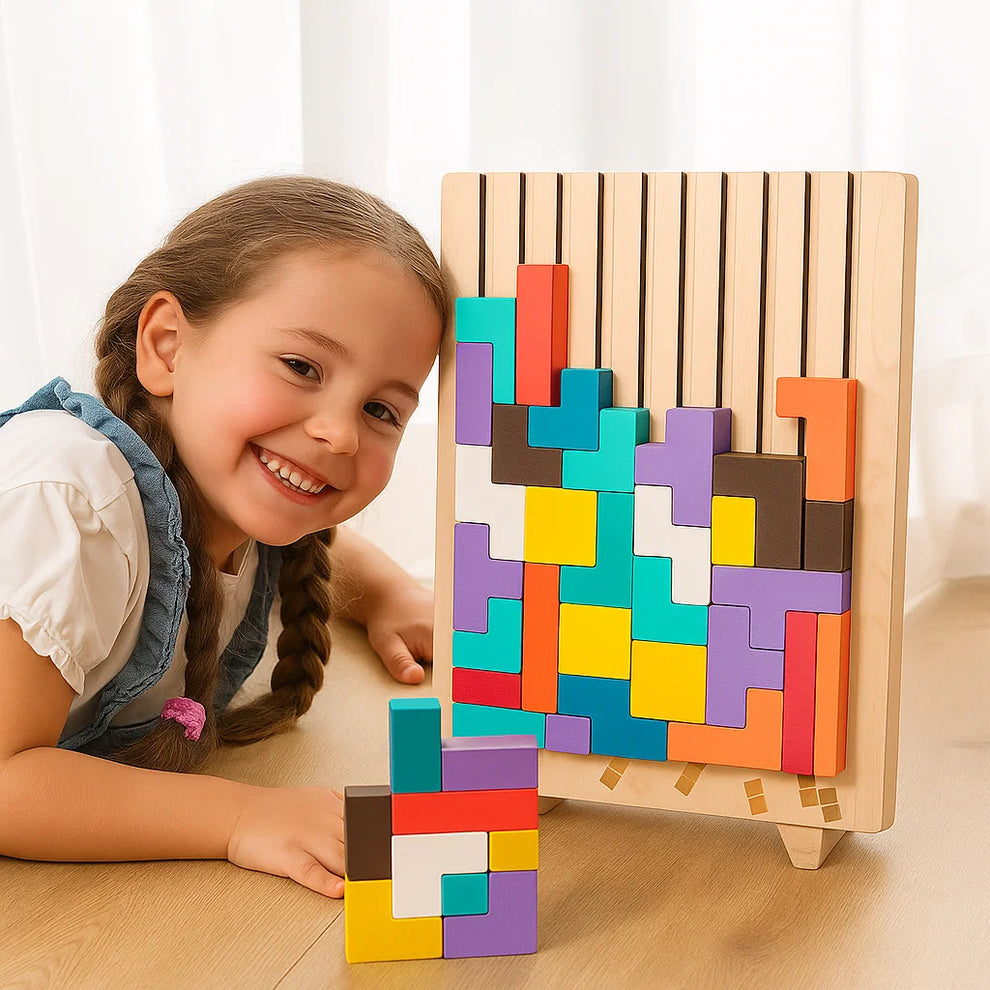 Montessori-Puzzleblöcke | Konzentration, Kreativität & Logik fördern