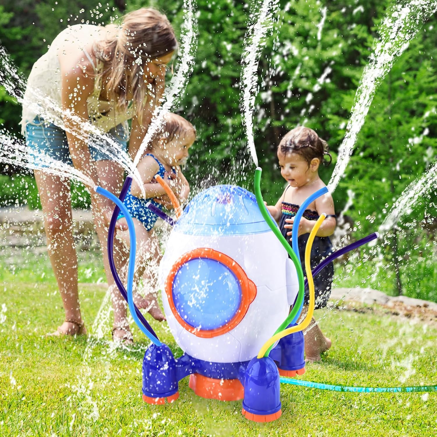 Raketen-Wassersprinkler | Sofortiger Sommerspaß für alle Altersgruppen - 1 + 1 GRATIS