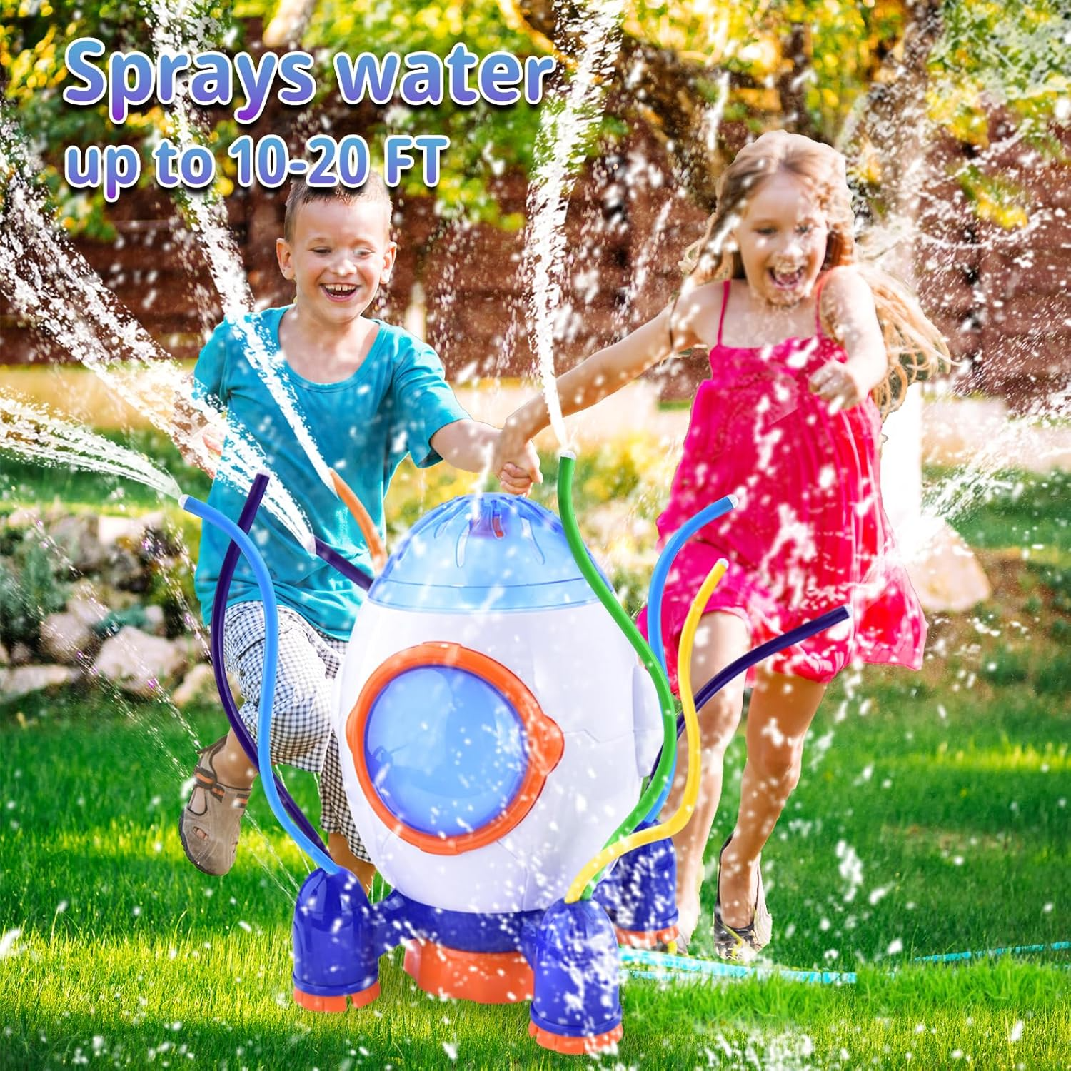 Raketen-Wassersprinkler | Sofortiger Sommerspaß für alle Altersgruppen - 1 + 1 GRATIS