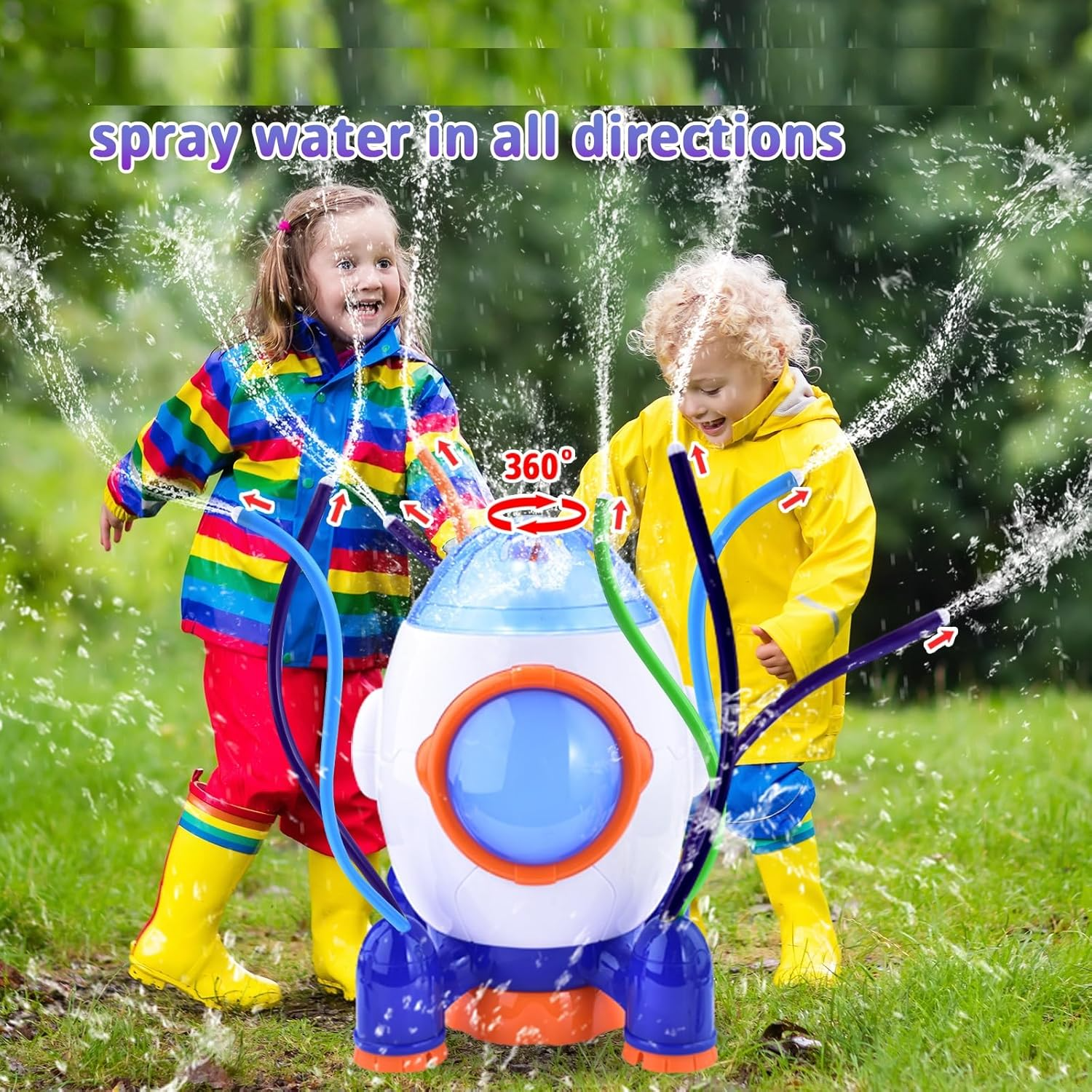 Raketen-Wassersprinkler | Sofortiger Sommerspaß für alle Altersgruppen - 1 + 1 GRATIS