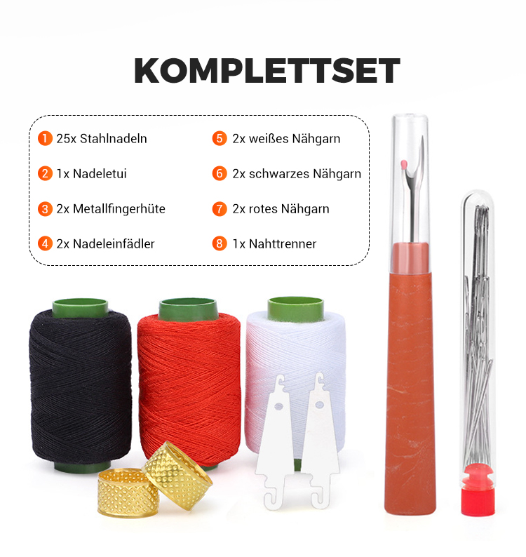 Ready-Stitch Nähset | Stressfreies Nähen jederzeit - 1 + 1 Gratis!
