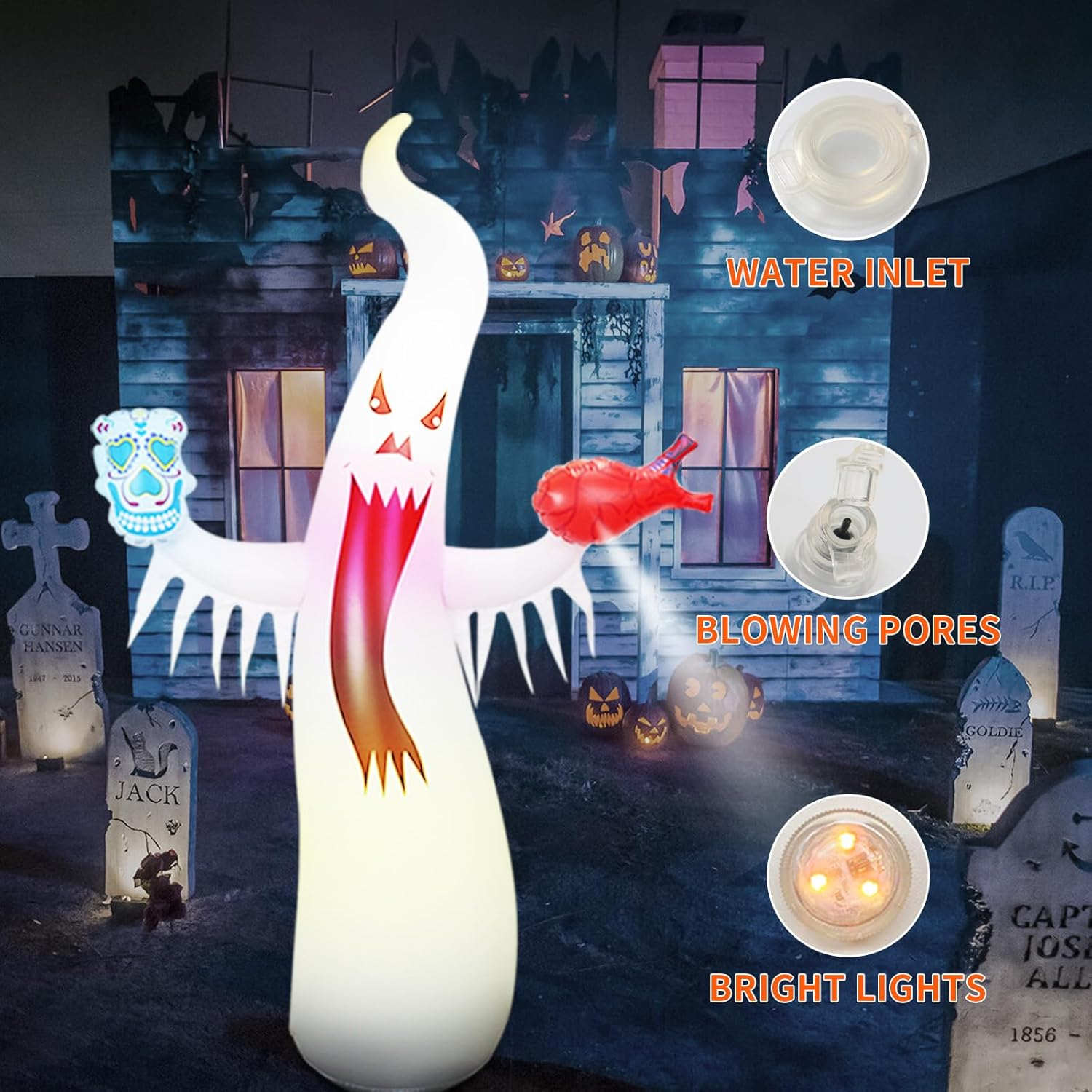 Leuchtender Halloween-Geist | Schaffen Sie eine gruselige Halloween-Atmosphäre