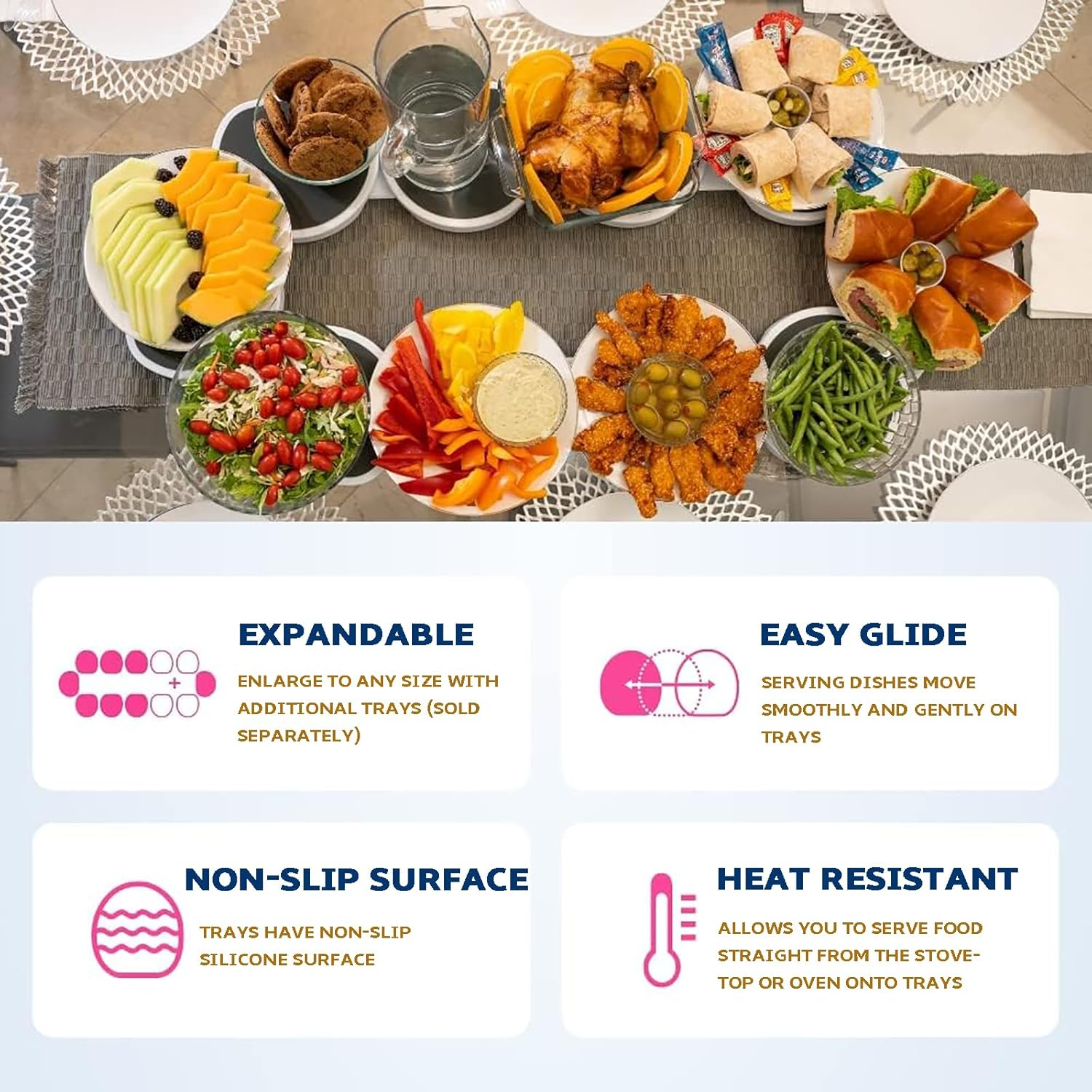 Drehteller für Esstische | Genießen Sie Ihre Mahlzeiten ganz einfach gemeinsam.