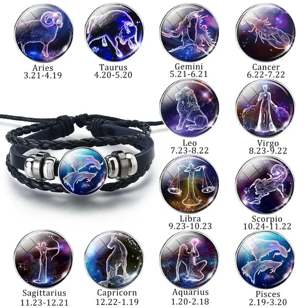 Sternzeichen-Seelenarmband | Ausrichten, Anziehen, Erwecken - 1 + 1 GRATIS