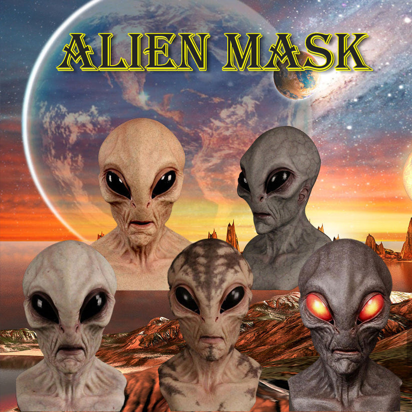 Alien-Maske | Realistisches Halloween-Kostümzubehör
