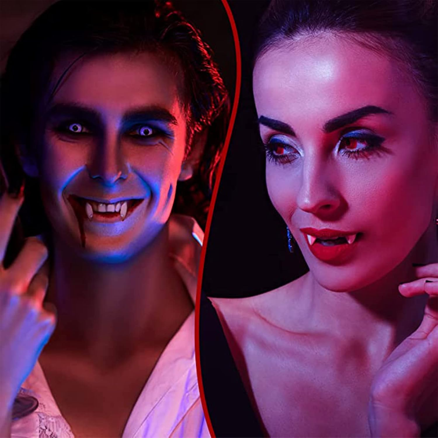 Vampirzähne | Realistischer Halloween-Effekt für Gruselmomente