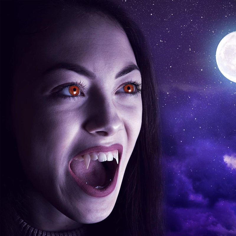 Vampirzähne | Realistischer Halloween-Effekt für Gruselmomente