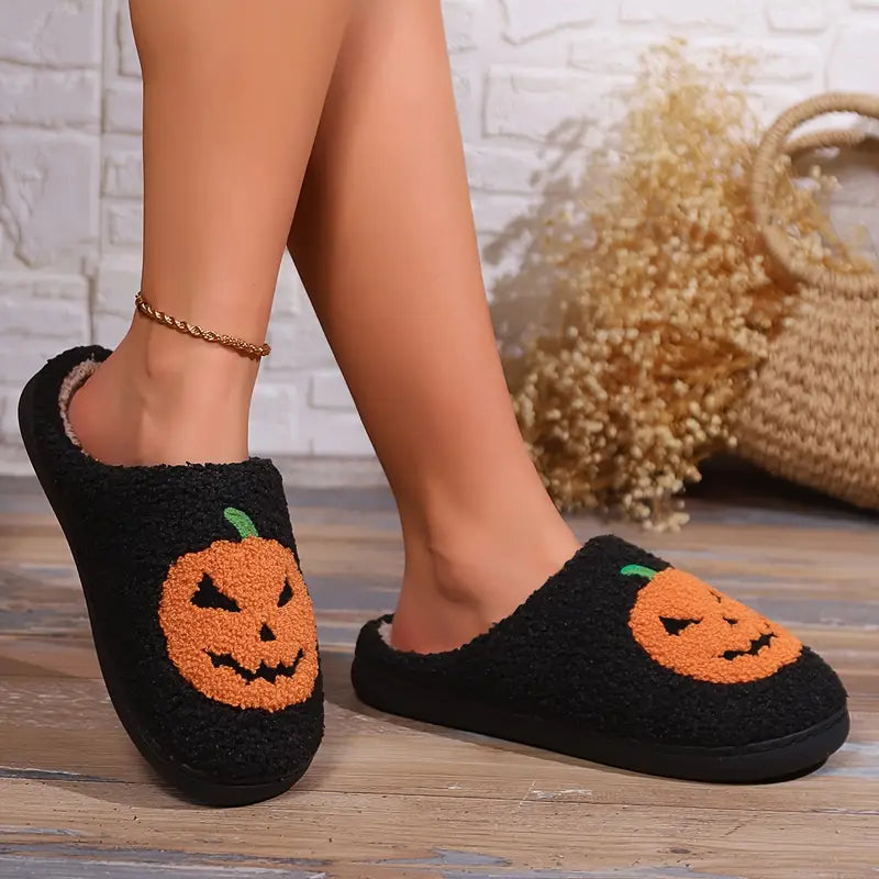 Zolara Niedliche Halloween Kürbis Hausschuhe