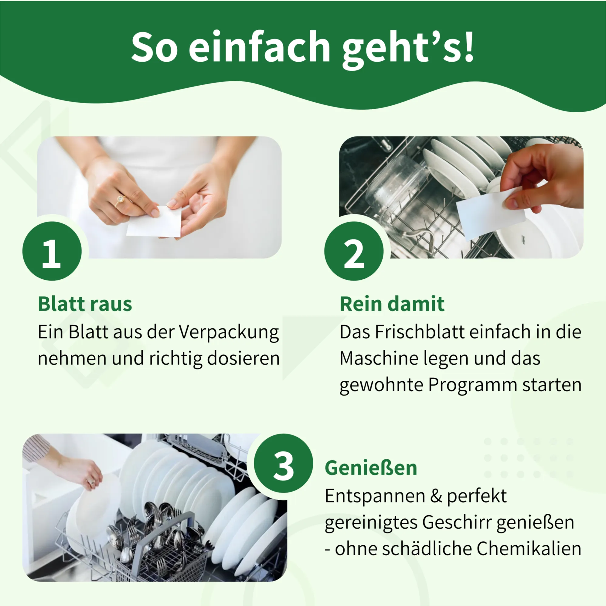 EcoClean Spül-Blätter | Leicht, Natürlich, Effektiv