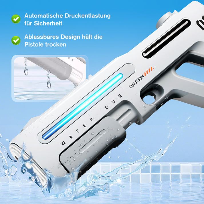 Elektrische LED-Wasserpistole | Automatisches Nachfüllen. LED Leistung. Maximale Reichweite