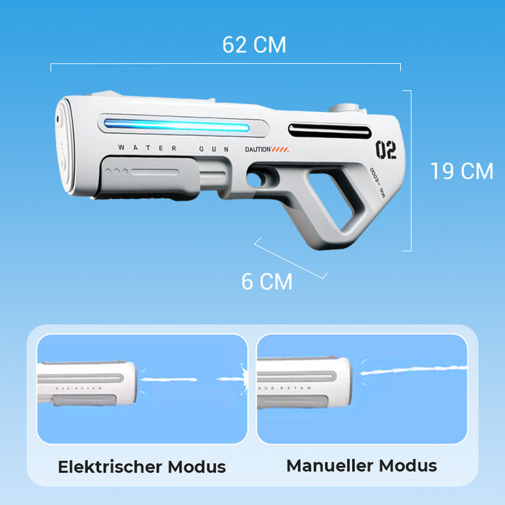 Elektrische LED-Wasserpistole | Automatisches Nachfüllen. LED Leistung. Maximale Reichweite