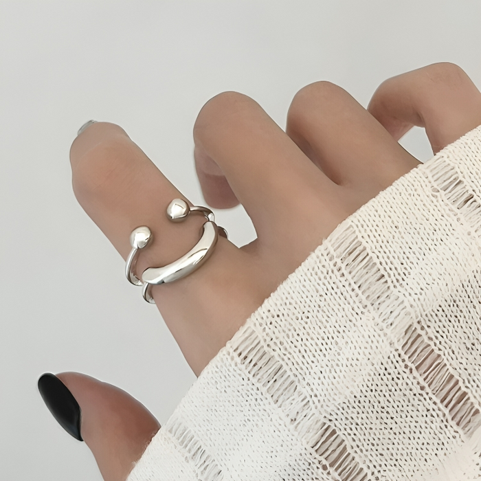 Smiley-Gesicht Ring | Verstellbarer Minimalistischer Charme