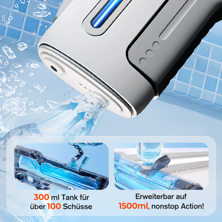 Elektrische LED-Wasserpistole | Automatisches Nachfüllen. LED Leistung. Maximale Reichweite