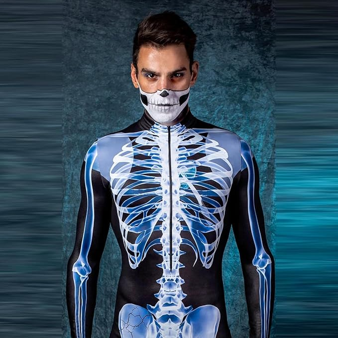 Zolara GlowInTheDark BoneCurve Skelett Bodysuit