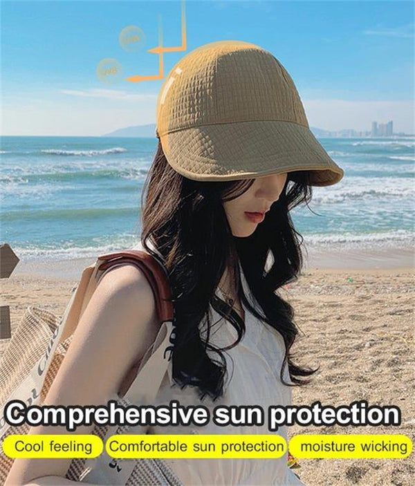 Faltbarer Sonnenhut für ein schlankeres Gesicht | Ihr stilvolles Sommer-Essential - 1 + 1 Gratis!