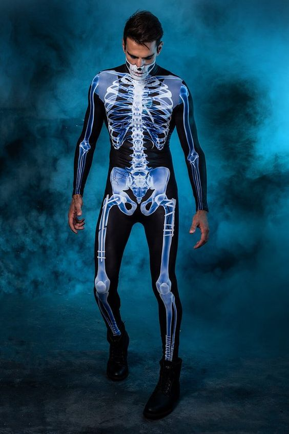 Zolara GlowInTheDark BoneCurve Skelett Bodysuit