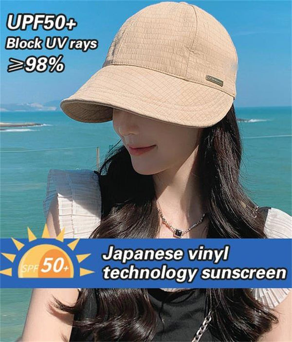 Faltbarer Sonnenhut für ein schlankeres Gesicht | Ihr stilvolles Sommer-Essential - 1 + 1 Gratis!