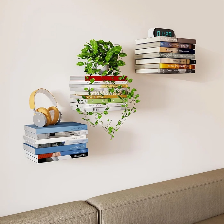 Versteckte Schwebende Bücherregale | Ein Aufgeräumter, Minimalistischer Look - 1 + 1 Gratis!