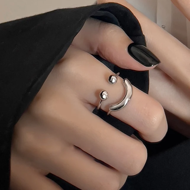 Smiley-Gesicht Ring | Verstellbarer Minimalistischer Charme