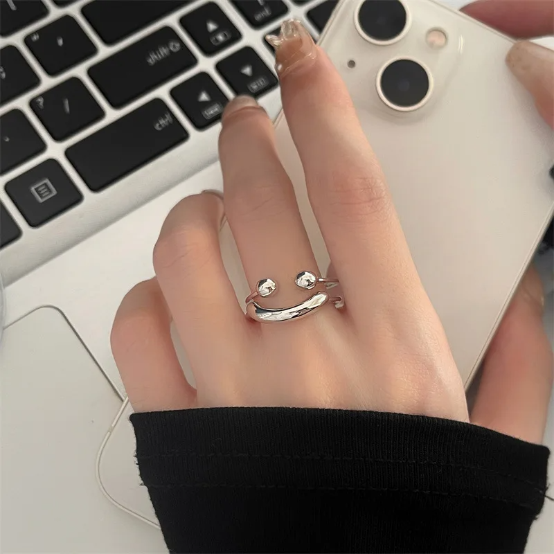 Smiley-Gesicht Ring | Verstellbarer Minimalistischer Charme