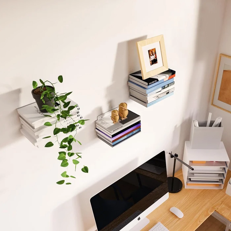 Versteckte Schwebende Bücherregale | Ein Aufgeräumter, Minimalistischer Look - 1 + 1 Gratis!
