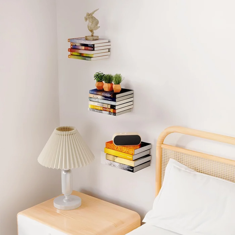 Versteckte Schwebende Bücherregale | Ein Aufgeräumter, Minimalistischer Look - 1 + 1 Gratis!
