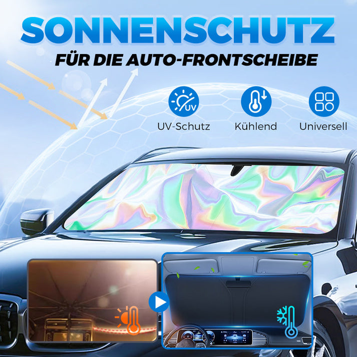 Laser-reflektierende Windschutzscheibe | Schlankes Design, Schnelles Aufstellen, Kompaktes Falten