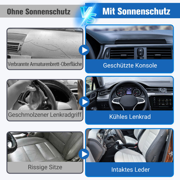 Laser-reflektierende Windschutzscheibe | Schlankes Design, Schnelles Aufstellen, Kompaktes Falten