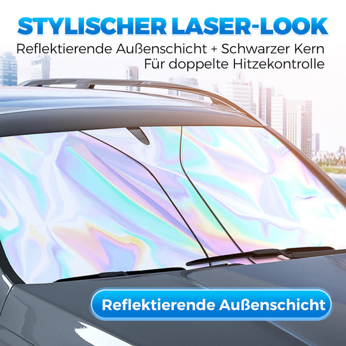 Laser-reflektierende Windschutzscheibe | Schlankes Design, Schnelles Aufstellen, Kompaktes Falten